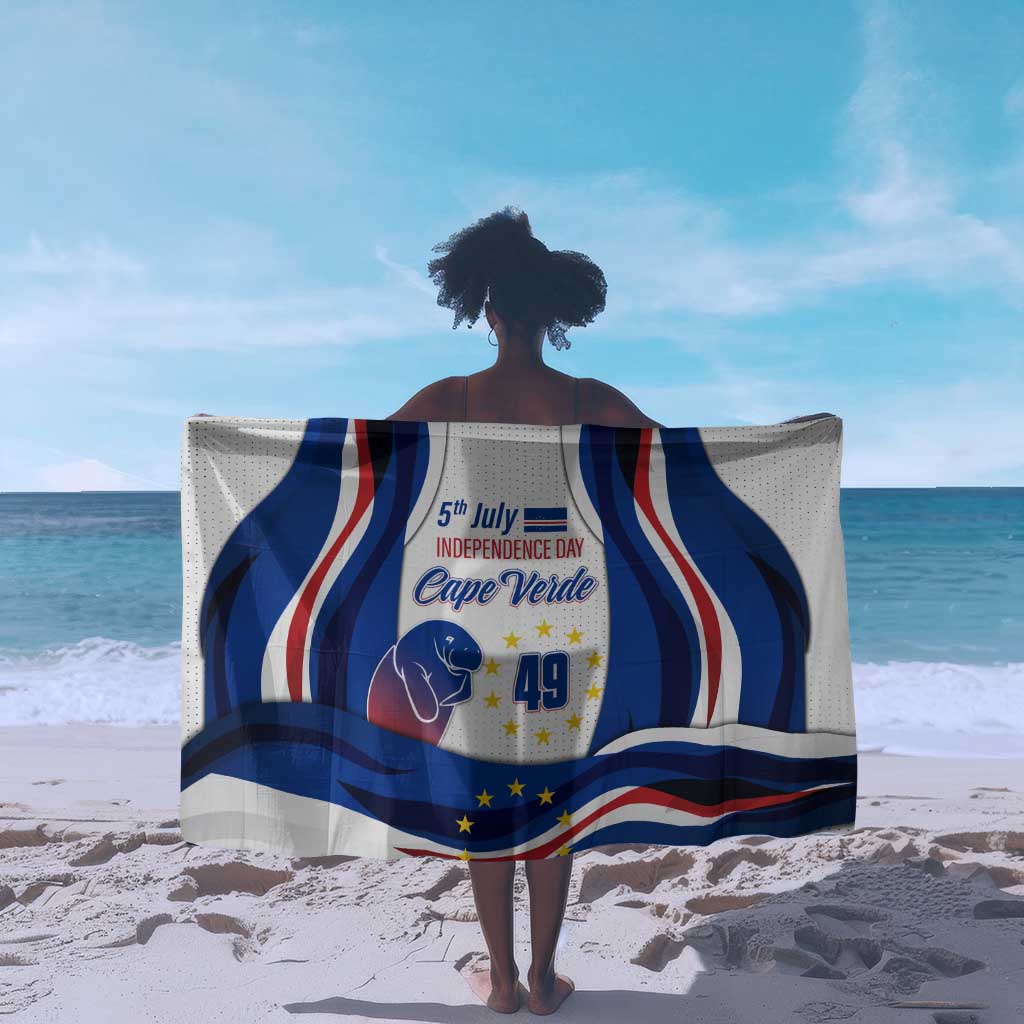 Cape Verde Sarong with Independence Day 5th July Flag Celebration Spirit