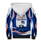 Cape Verde Sherpa Hoodie with Independence Day 5th July Flag Celebration Spirit