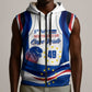 Cape Verde Sleeveless Zip Hoodie with Independence Day 5th July Flag Celebration Spirit - African Pride