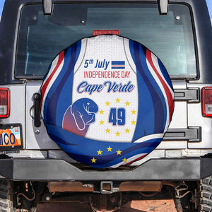Cape Verde Spare Tire Cover with Independence Day 5th July Flag Celebration Spirit
