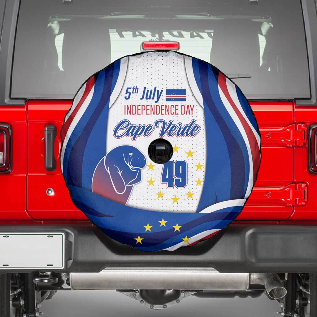 Cape Verde Spare Tire Cover with Independence Day 5th July Flag Celebration Spirit