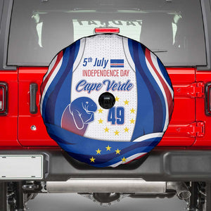 Cape Verde Spare Tire Cover with Independence Day 5th July Flag Celebration Spirit