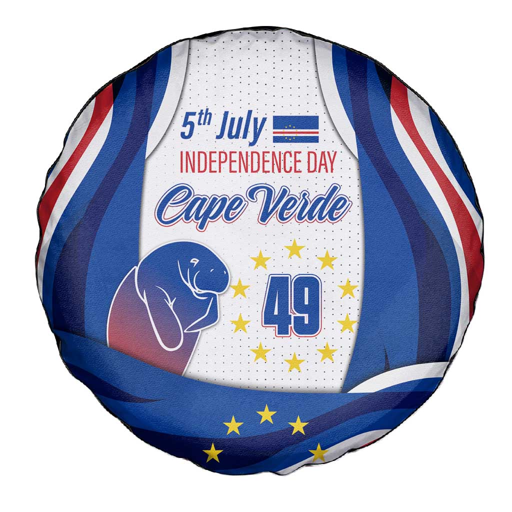Cape Verde Spare Tire Cover with Independence Day 5th July Flag Celebration Spirit