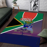 South Africa Heritage Day Area Rug Celebrating Roots Flag Map Sunset Savanna