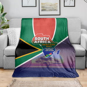 South Africa Heritage Day Blanket Celebrating Roots Flag Map Sunset Savanna