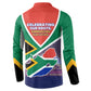 South Africa Heritage Day Button Sweatshirt Celebrating Roots Flag Map Sunset Savanna