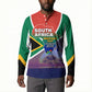 South Africa Heritage Day Button Sweatshirt Celebrating Roots Flag Map Sunset Savanna