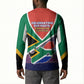 South Africa Heritage Day Button Sweatshirt Celebrating Roots Flag Map Sunset Savanna