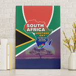 South Africa Heritage Day Canvas Wall Art Celebrating Roots Flag Map Sunset Savanna