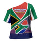 South Africa Heritage Day Cross Shoulder Shirt Celebrating Roots Flag Map Sunset Savanna