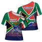 South Africa Heritage Day Cross Shoulder Shirt Celebrating Roots Flag Map Sunset Savanna