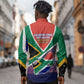 South Africa Heritage Day Long Sleeve Button Shirt Celebrating Roots Flag Map Sunset Savanna