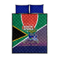 South Africa Heritage Day Quilt Bed Set Celebrating Roots Flag Map Sunset Savanna