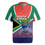 South Africa Heritage Day Rugby Jersey Celebrating Roots Flag Map Sunset Savanna