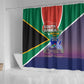 South Africa Heritage Day Shower Curtain Celebrating Roots Flag Map Sunset Savanna