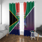 South Africa Heritage Day Window Curtain Celebrating Roots Flag Map Sunset Savanna