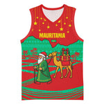 Mauritania Christmas Basketball Jersey Santa Claus Camel Gift Boxes Starry Sky and Desert TS04