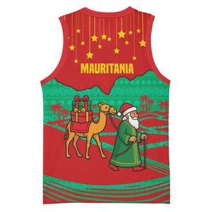 Mauritania Christmas Basketball Jersey Santa Claus Camel Gift Boxes Starry Sky and Desert TS04