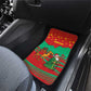 Mauritania Christmas Car Mats Santa Claus Camel Gift Boxes Starry Sky and Desert - African Pride