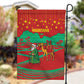 Mauritania Christmas Garden Flag Santa Claus Camel Gift Boxes Starry Sky and Desert - African Pride