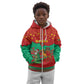 Mauritania Christmas Kid Hoodie Santa Claus Camel Gift Boxes Starry Sky and Desert - African Pride