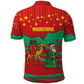 Mauritania Christmas Polo Shirt Santa Claus Camel Gift Boxes Starry Sky and Desert - African Pride