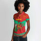 Mauritania Christmas Women Polo Shirt Santa Claus Camel Gift Boxes Starry Sky and Desert - African Pride