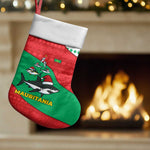 Mauritania Christmas Stocking Santa Sharks Festive Fish Pattern and Red Green Holiday - African Pride