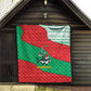 Mauritania Christmas Quilt Santa Sharks Festive Fish Pattern and Red Green Holiday - African Pride