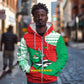 Mauritania Christmas Zip Hoodie Santa Sharks Festive Fish Pattern and Red Green Holiday - African Pride