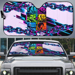 Civil Rights Leaders Auto Sun Shade - Black History - African American - Neon Cyberpunk