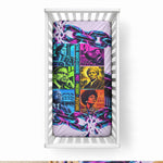 Civil Rights Leaders Baby Bed Cover - Black History - African American - Neon Cyberpunk
