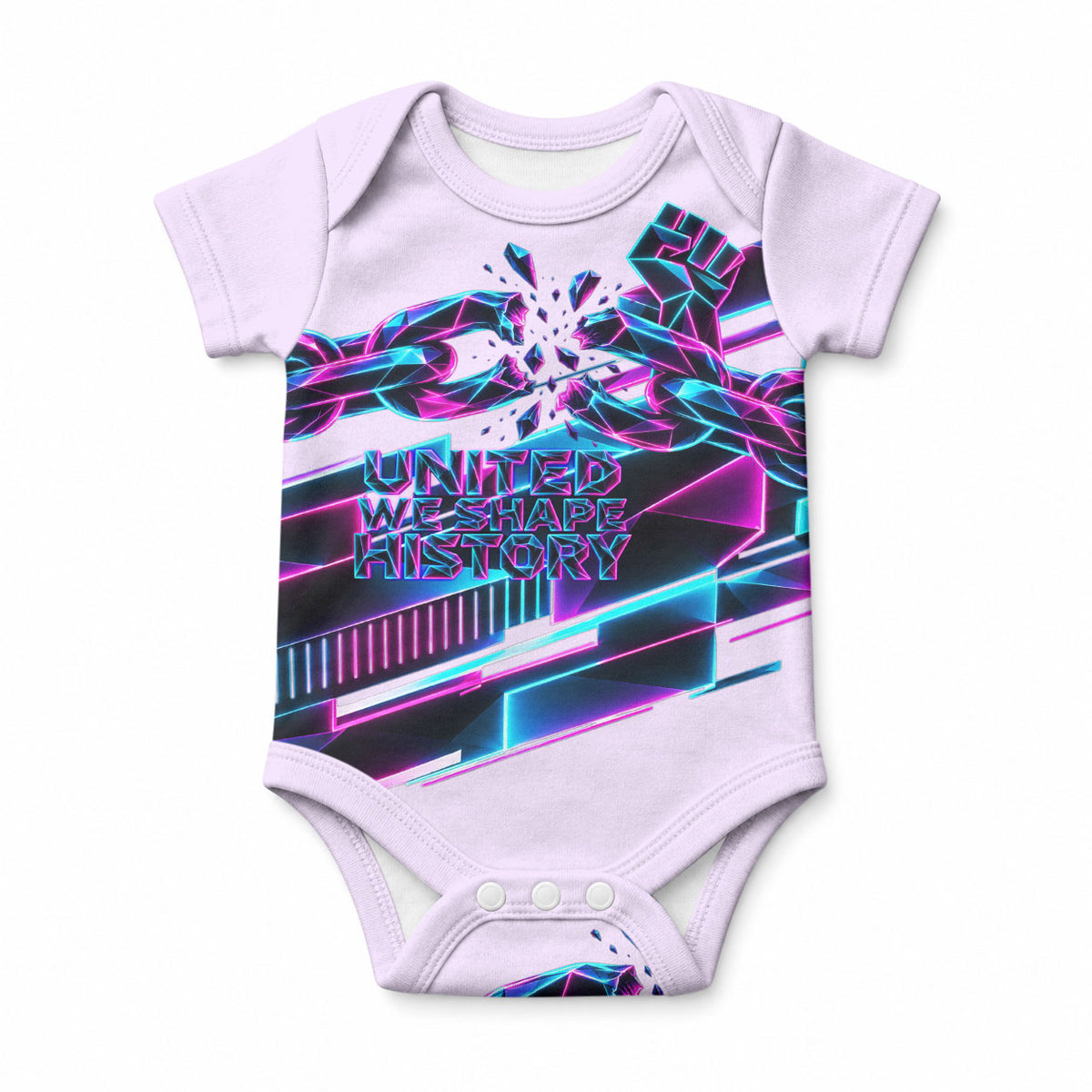 Civil Rights Leaders Baby Onesie - Black History - African American - Neon Cyberpunk