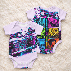 Civil Rights Leaders Baby Onesie - Black History - African American - Neon Cyberpunk