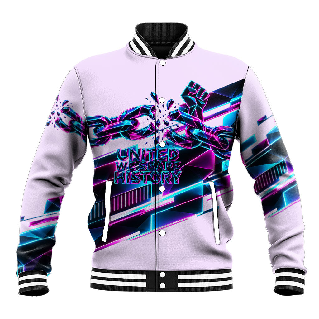Civil Rights Leaders Baseball Jacket - Black History - African American - Neon Cyberpunk