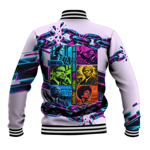 Civil Rights Leaders Baseball Jacket - Black History - African American - Neon Cyberpunk
