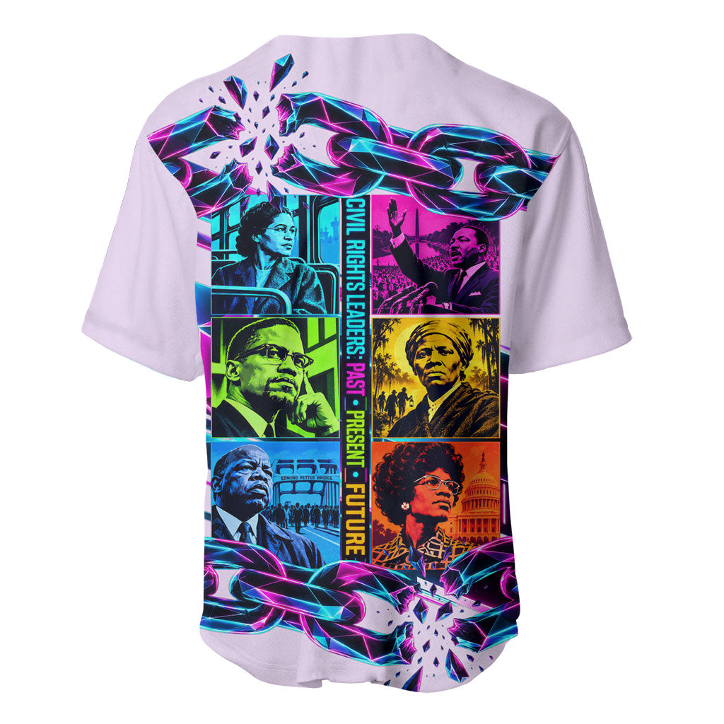 Civil Rights Leaders Baseball Jersey - Black History - African American - Neon Cyberpunk
