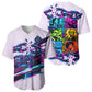 Civil Rights Leaders Baseball Jersey - Black History - African American - Neon Cyberpunk