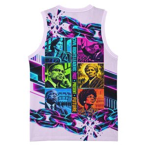 Civil Rights Leaders Basketball Jersey - Black History - African American - Neon Cyberpunk