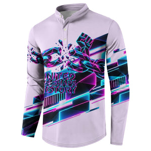 Civil Rights Leaders Button Sweatshirt - Black History - African American - Neon Cyberpunk