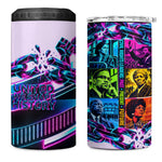 Civil Rights Leaders 4 in 1 Can Cooler Tumbler - Black History - African American - Neon Cyberpunk