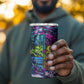Civil Rights Leaders 4 in 1 Can Cooler Tumbler - Black History - African American - Neon Cyberpunk
