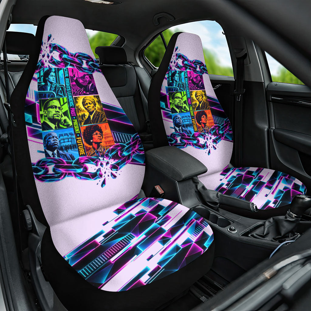Civil Rights Leaders Car Seat Cover - Black History - African American - Neon Cyberpunk