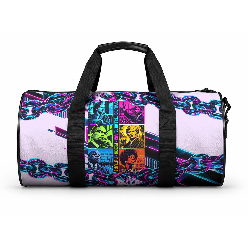 Civil Rights Leaders Duffle Bag - Black History - African American - Neon Cyberpunk