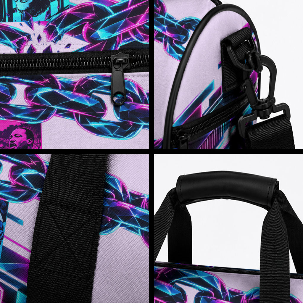 Civil Rights Leaders Duffle Bag - Black History - African American - Neon Cyberpunk