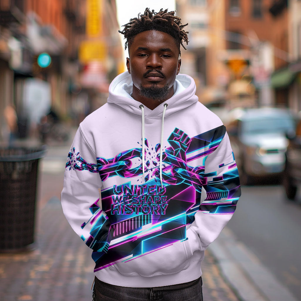 Civil Rights Leaders Hoodie - Black History - African American - Neon Cyberpunk