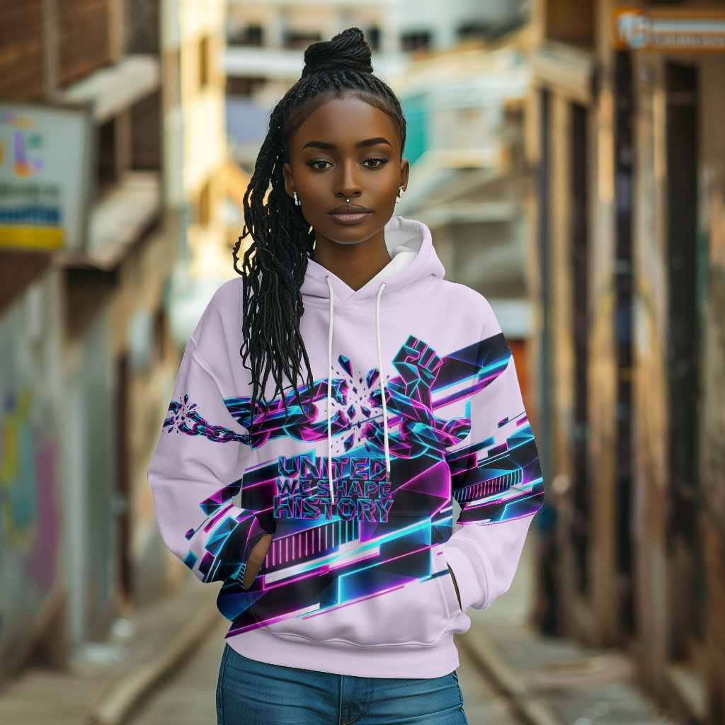 Civil Rights Leaders Hoodie - Black History - African American - Neon Cyberpunk