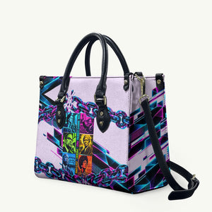 Civil Rights Leaders Leather Bag - Black History - African American - Neon Cyberpunk
