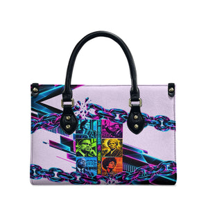 Civil Rights Leaders Leather Bag - Black History - African American - Neon Cyberpunk