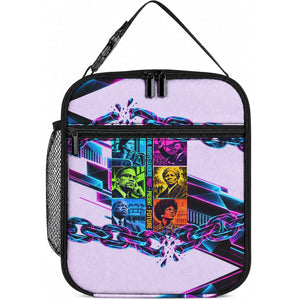 Civil Rights Leaders Lunch Bag - Black History - African American - Neon Cyberpunk